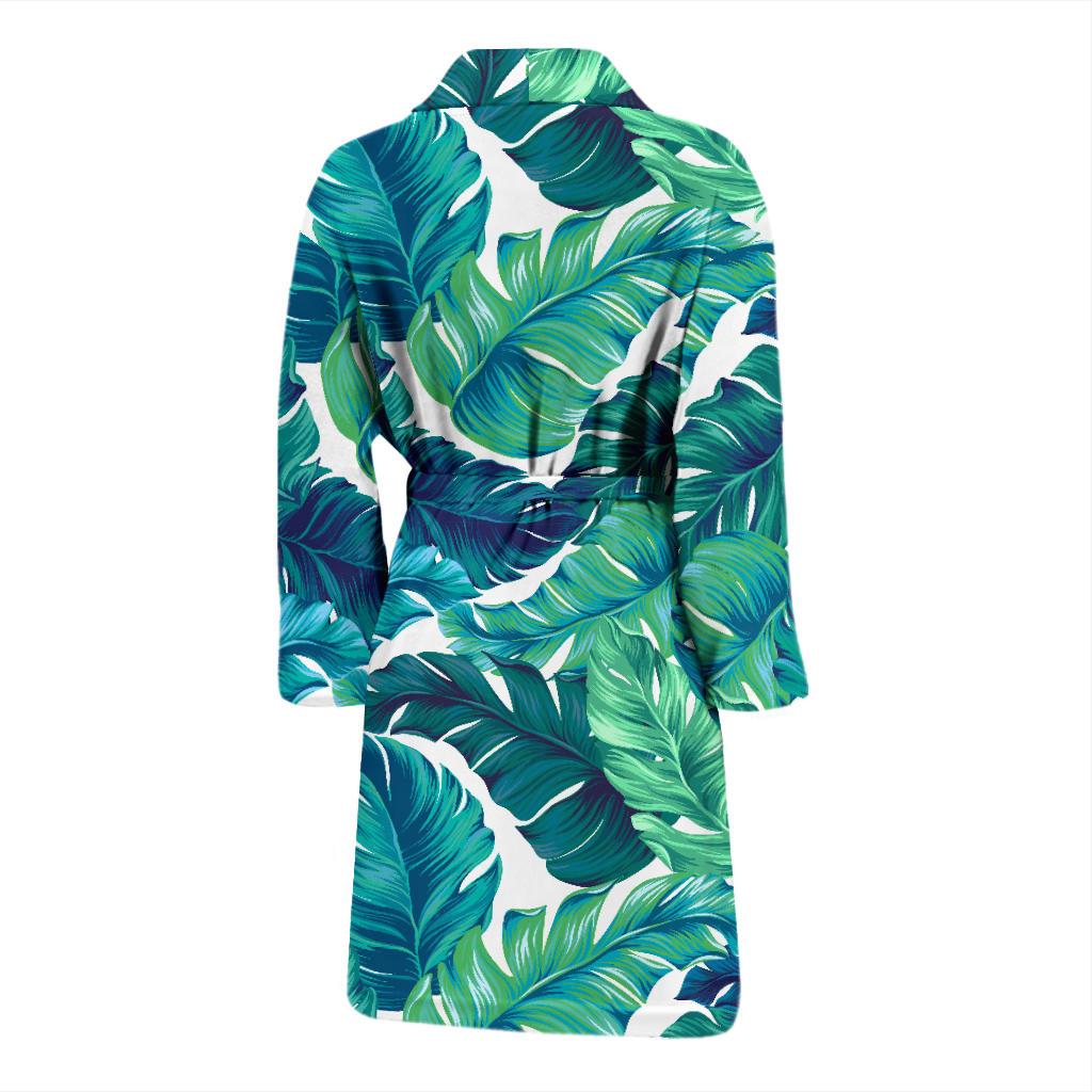 Brightness Tropical Palm Leaves Men Bath Robe-JTAMIGO.COM