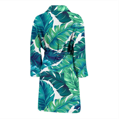 Brightness Tropical Palm Leaves Men Bath Robe-JTAMIGO.COM
