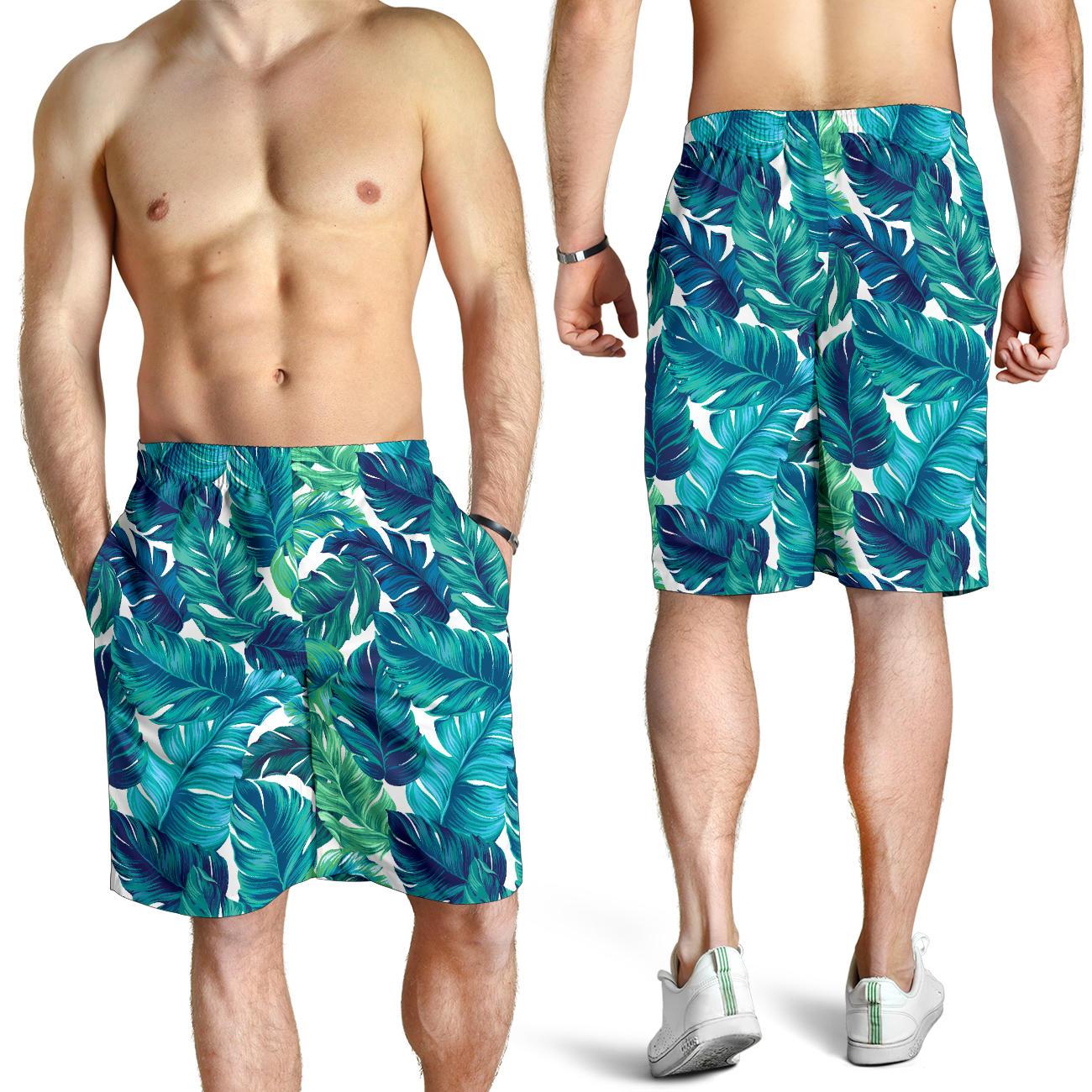 Brightness Tropical Palm Leaves Mens Shorts-JTAMIGO.COM