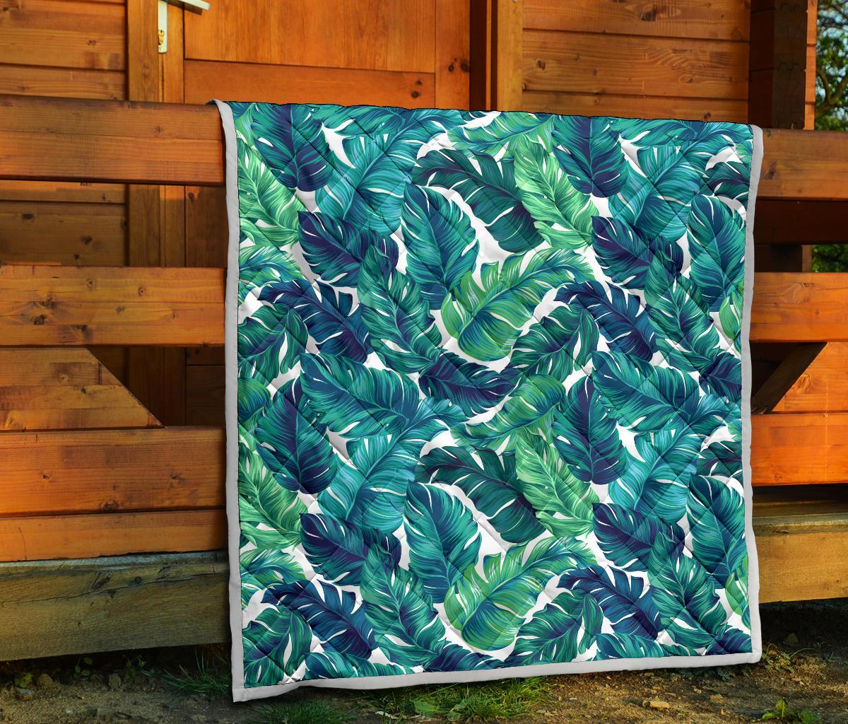 Brightness Tropical Palm Leaves Premium Quilt-JTAMIGO.COM