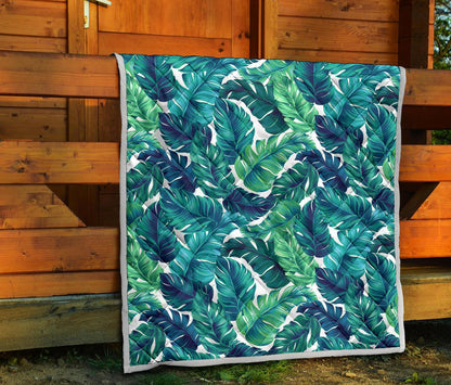 Brightness Tropical Palm Leaves Premium Quilt-JTAMIGO.COM