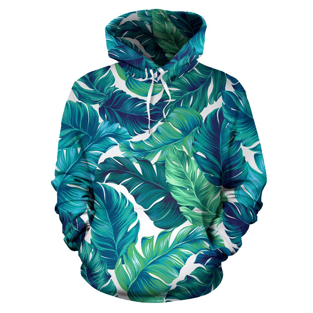 Brightness Tropical Palm Leaves Pullover Hoodie