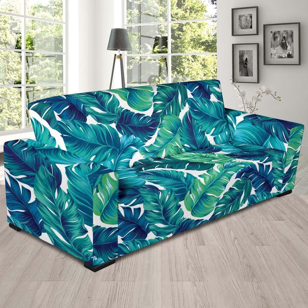 Brightness Tropical Palm Leaves Sofa Slipcover-JTAMIGO.COM