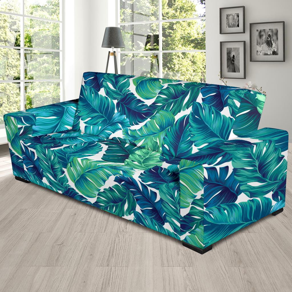 Brightness Tropical Palm Leaves Sofa Slipcover-JTAMIGO.COM