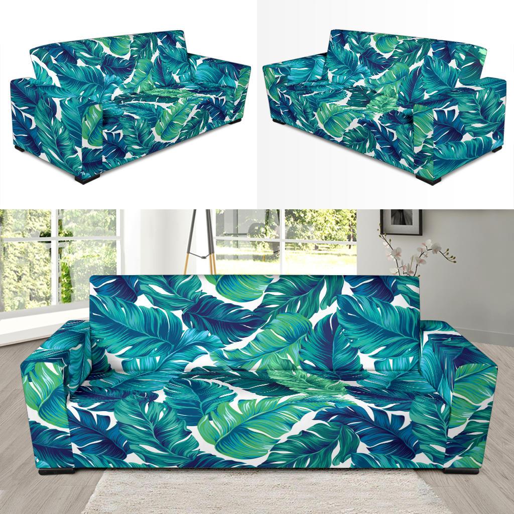 Brightness Tropical Palm Leaves Sofa Slipcover-JTAMIGO.COM