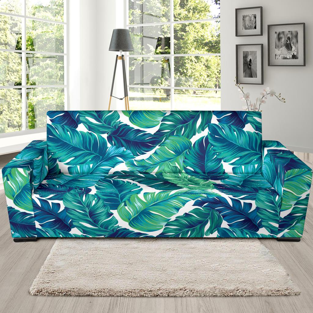 Brightness Tropical Palm Leaves Sofa Slipcover-JTAMIGO.COM