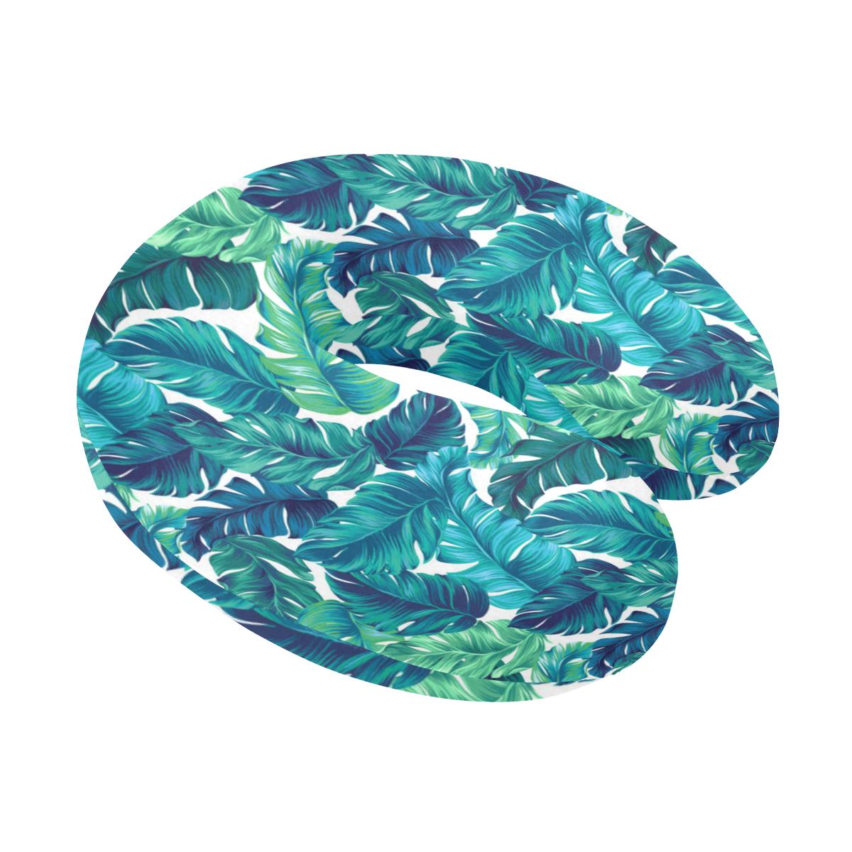 Brightness Tropical Palm Leaves U-Shaped Travel Neck Pillow-JTAMIGO.COM