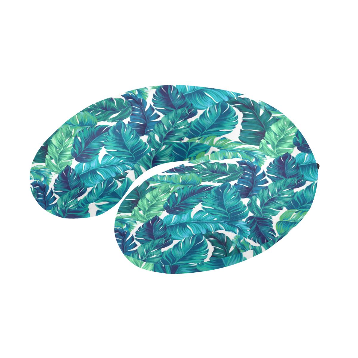 Brightness Tropical Palm Leaves U-Shaped Travel Neck Pillow-JTAMIGO.COM