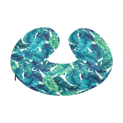 Brightness Tropical Palm Leaves U-Shaped Travel Neck Pillow-JTAMIGO.COM
