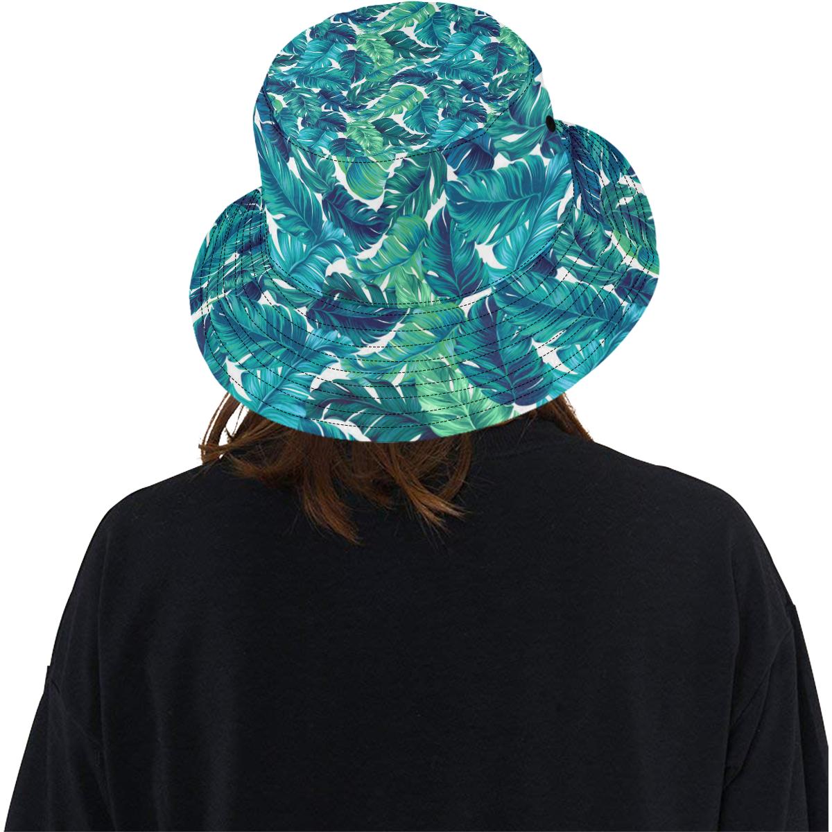 Brightness Tropical Palm Leaves Unisex Bucket Hat
