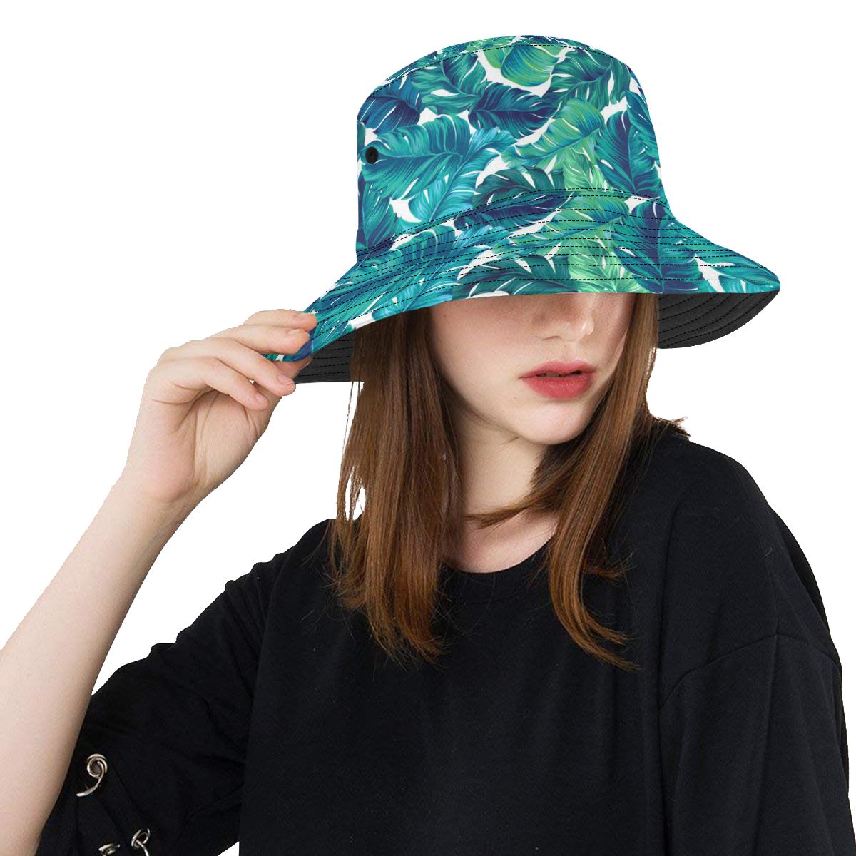 Brightness Tropical Palm Leaves Unisex Bucket Hat