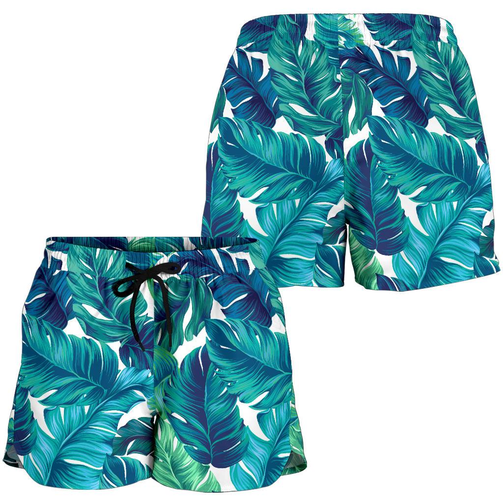 Brightness Tropical Palm Leaves Women Shorts-JTAMIGO.COM