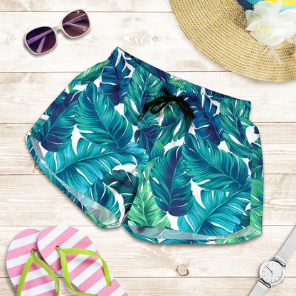 Brightness Tropical Palm Leaves Women Shorts-JTAMIGO.COM