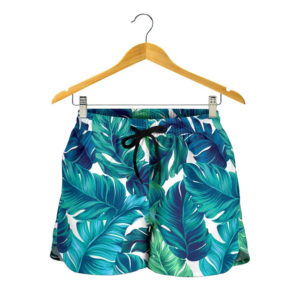 Brightness Tropical Palm Leaves Women Shorts-JTAMIGO.COM