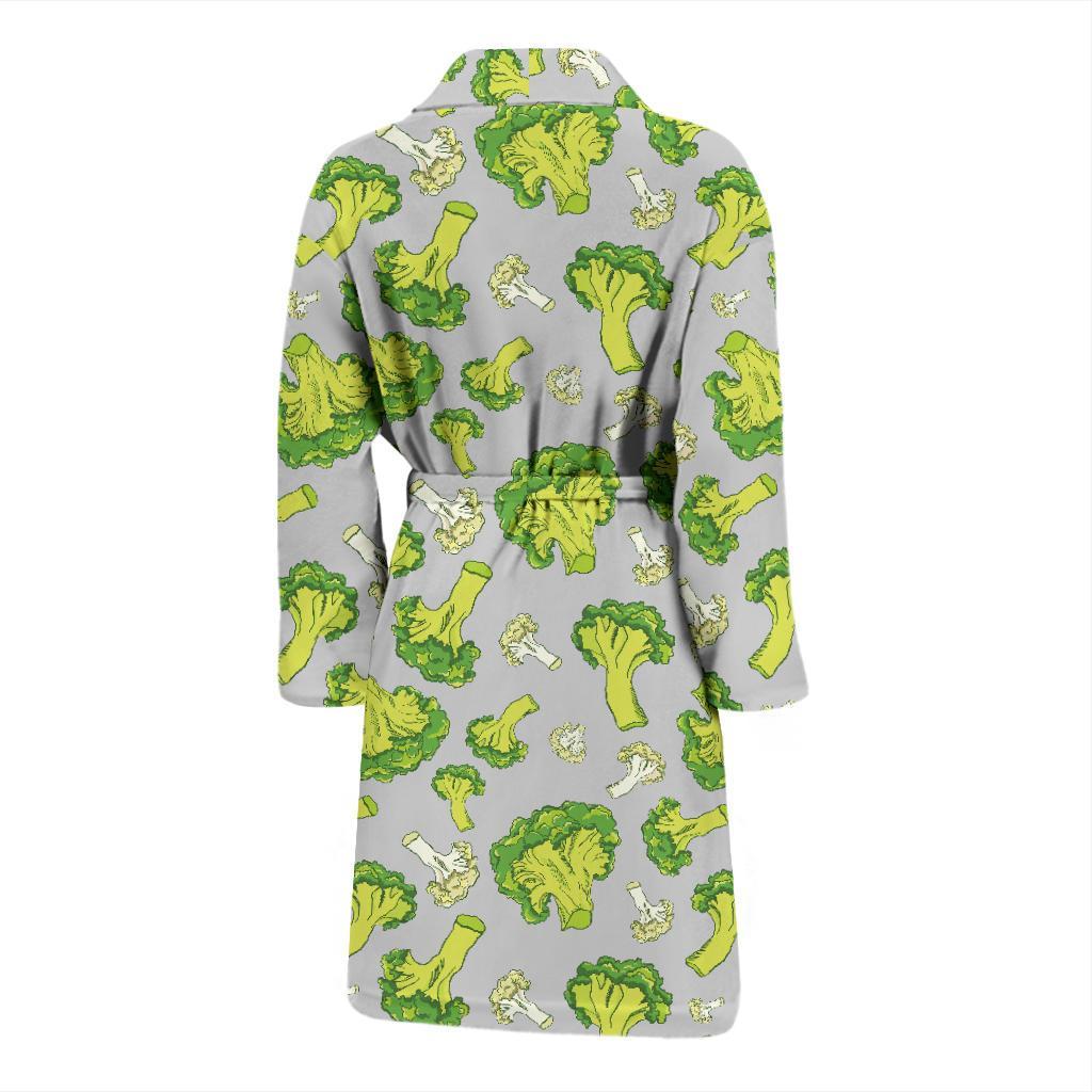 Broccoli Pattern Print Design 03 Men Bathrobe-JORJUNE.COM