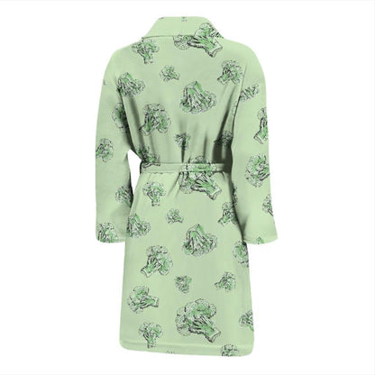 Broccoli Pattern Print Design 05 Men Bathrobe-JORJUNE.COM