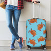 Brow Sea Turtle Print Pattern Luggage Cover Protector