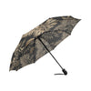 Brown Tropical Palm Leaves Automatic Foldable Umbrella