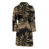 Brown Tropical Palm Leaves Men Bath Robe-JTAMIGO.COM