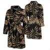 Brown Tropical Palm Leaves Men Bath Robe-JTAMIGO.COM