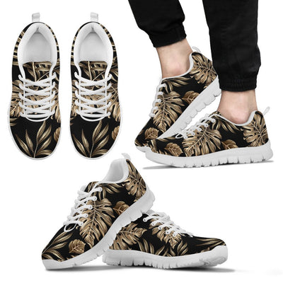 Brown Tropical Palm Leaves Men Sneakers Shoes