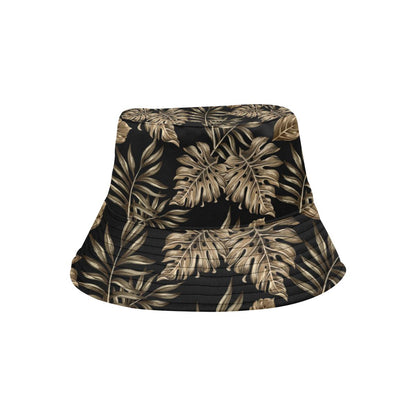 Brown Tropical Palm Leaves Unisex Bucket Hat