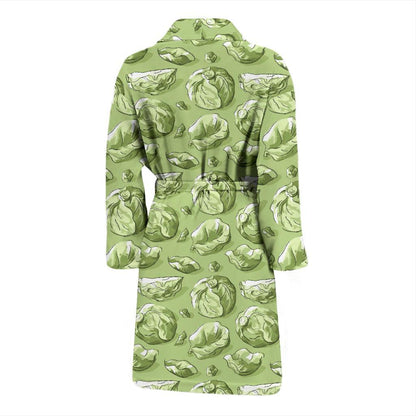 Brussels Sprouts Pattern Print Design 01 Men Bathrobe-JORJUNE.COM