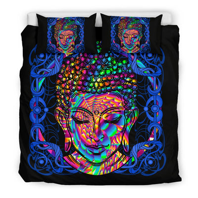 Buddha Head Colorful Print Duvet Cover Bedding Set