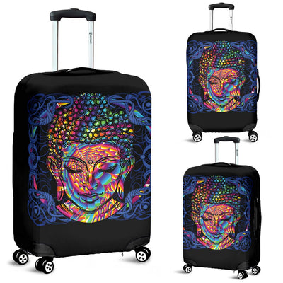 Buddha Head Colorful Print Luggage Cover Protector