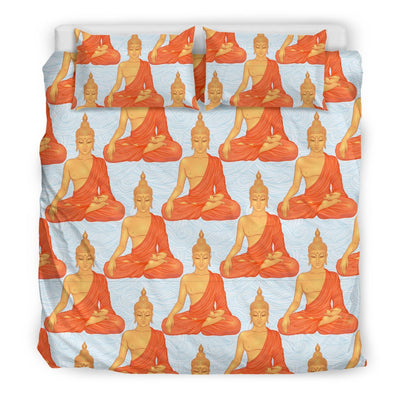 Buddha Pattern Print Duvet Cover Bedding Set