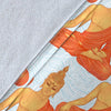 Buddha Pattern Print Fleece Blanket