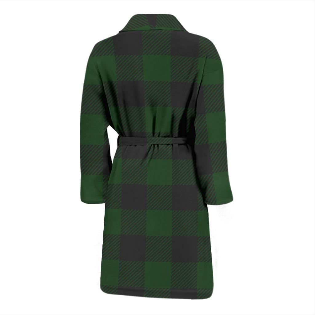 Buffalo check Green Pattern Print Design 02 Men Bathrobe-JORJUNE.COM