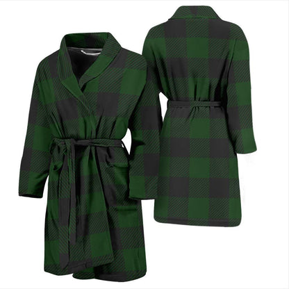 Buffalo check Green Pattern Print Design 02 Men Bathrobe-JORJUNE.COM