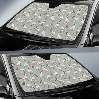 Bull Terrier Cute Print Pattern Car Sun Shade For Windshield