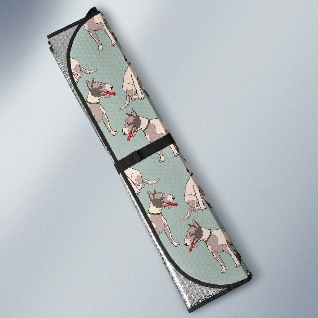 Bull Terrier Cute Print Pattern Car Sun Shade For Windshield