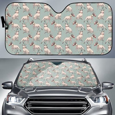 Bull Terrier Cute Print Pattern Car Sun Shade For Windshield