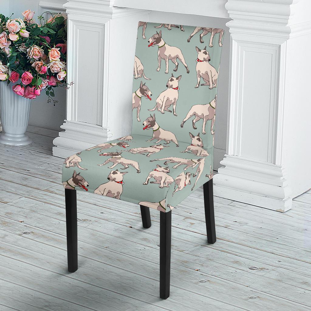 Bull Terrier Cute Print Pattern Dinning Chair Slipper-JTAMIGO.COM