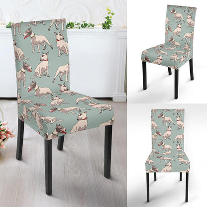 Bull Terrier Cute Print Pattern Dinning Chair Slipper-JTAMIGO.COM