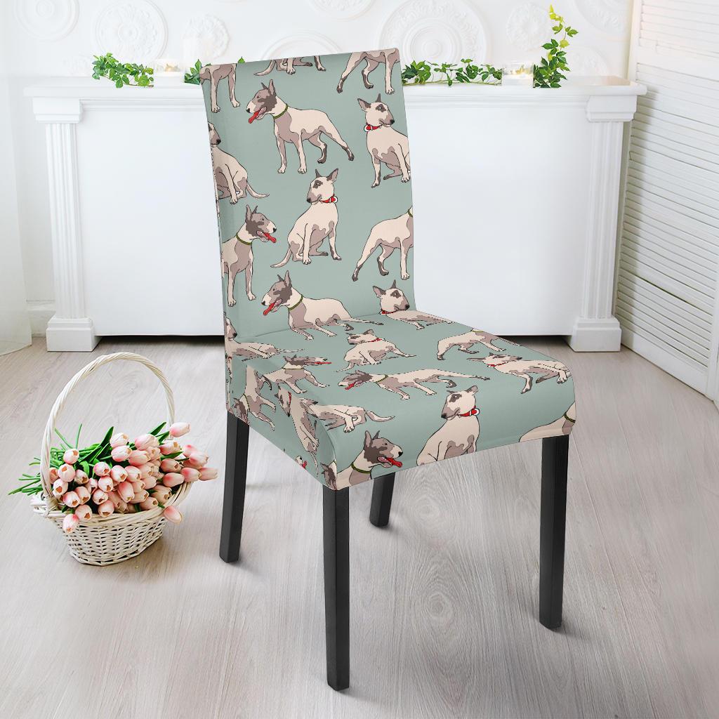 Bull Terrier Cute Print Pattern Dinning Chair Slipper-JTAMIGO.COM