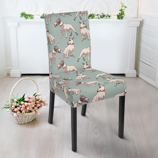 Bull Terrier Cute Print Pattern Dinning Chair Slipper-JTAMIGO.COM
