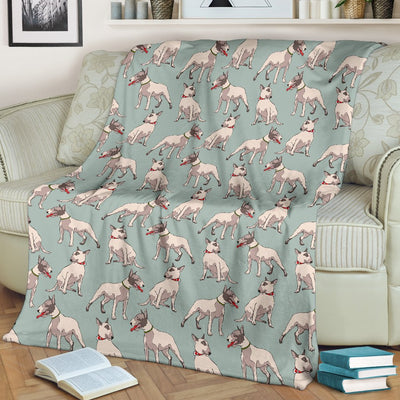 Bull Terrier Cute Print Pattern Fleece Blanket
