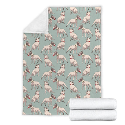 Bull Terrier Cute Print Pattern Fleece Blanket