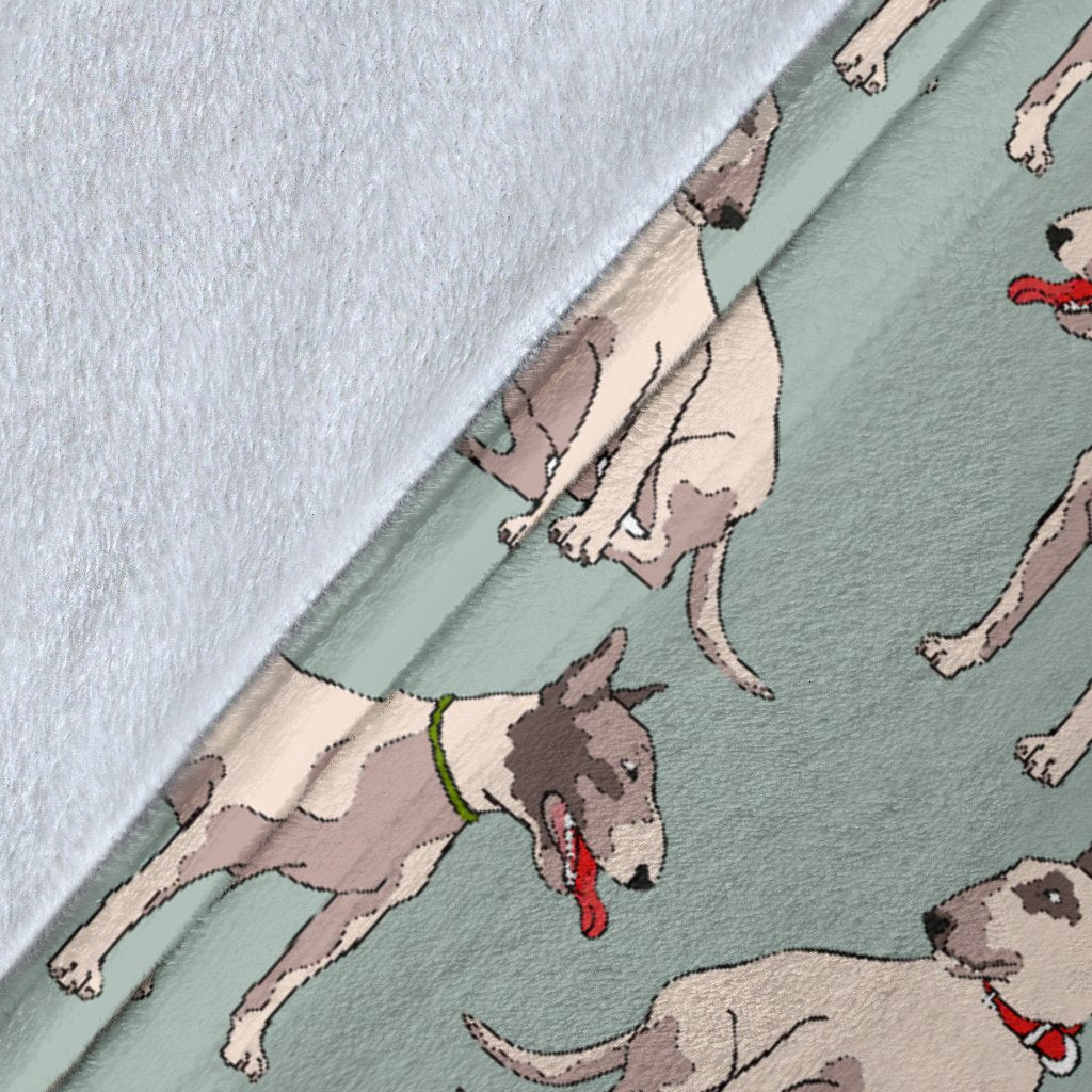 Bull Terrier Cute Print Pattern Fleece Blanket