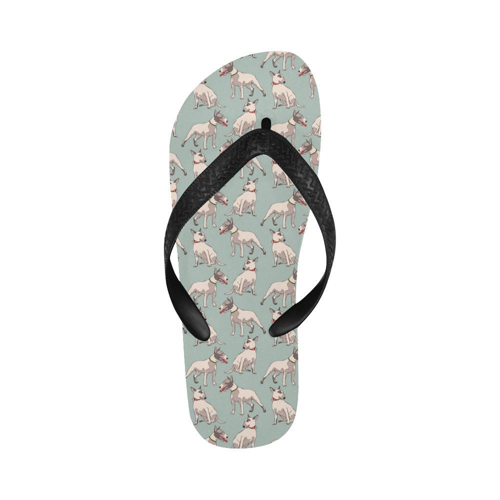 Bull Terrier Cute Print Pattern Flip Flops-JTAMIGO.COM