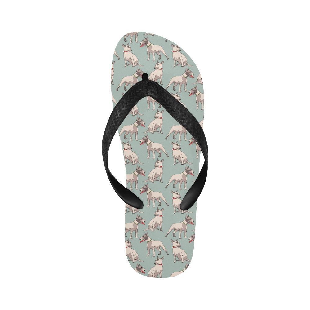 Bull Terrier Cute Print Pattern Flip Flops-JTAMIGO.COM