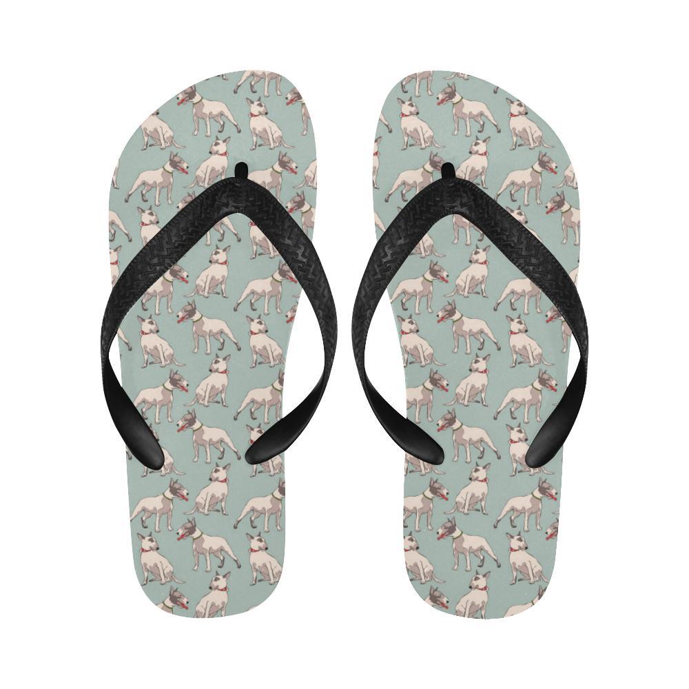 Bull Terrier Cute Print Pattern Flip Flops-JTAMIGO.COM