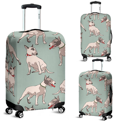 Bull Terrier Cute Print Pattern Luggage Cover Protector