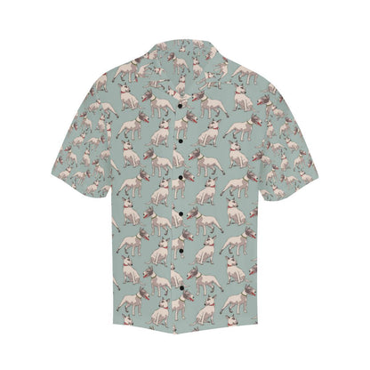 Bull Terrier Cute Print Pattern Men Aloha Hawaiian Shirt