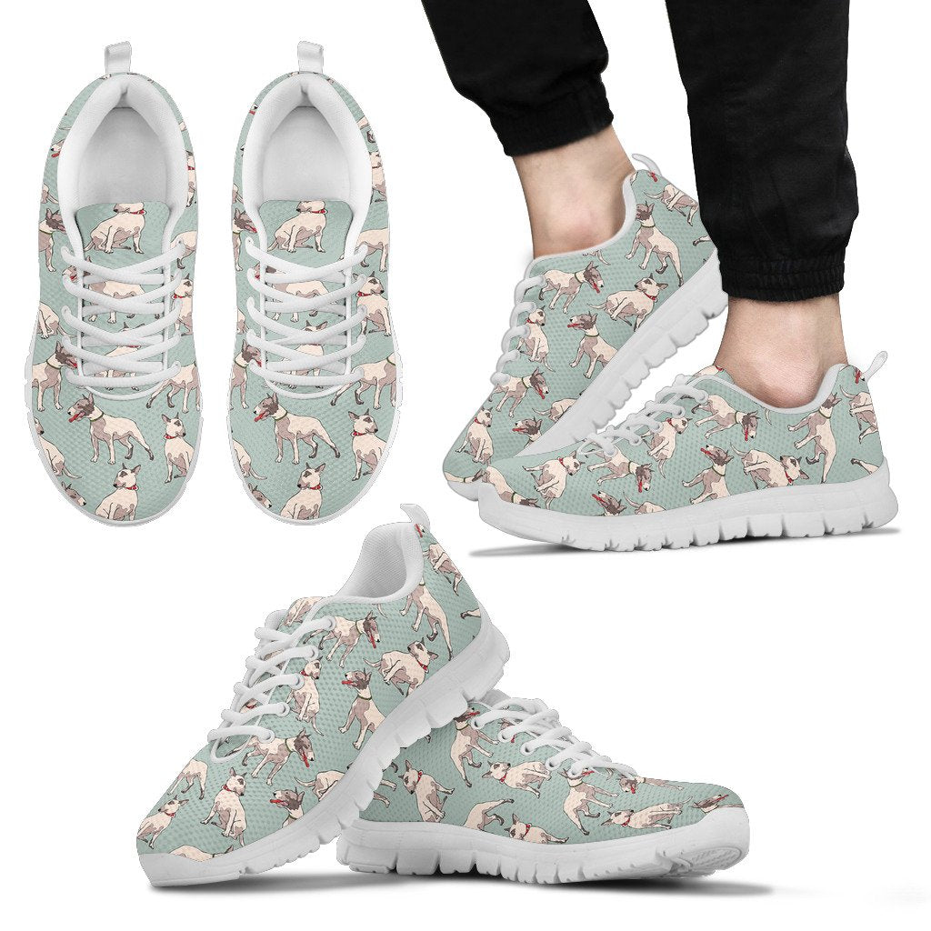 Bull Terrier Cute Print Pattern Men Sneakers Shoes