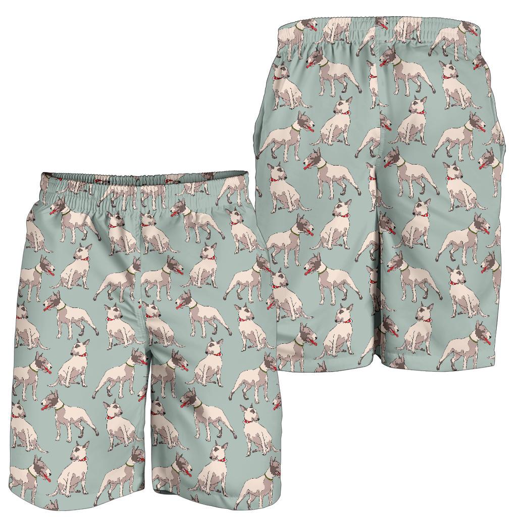 Bull Terrier Cute Print Pattern Mens Shorts-JTAMIGO.COM